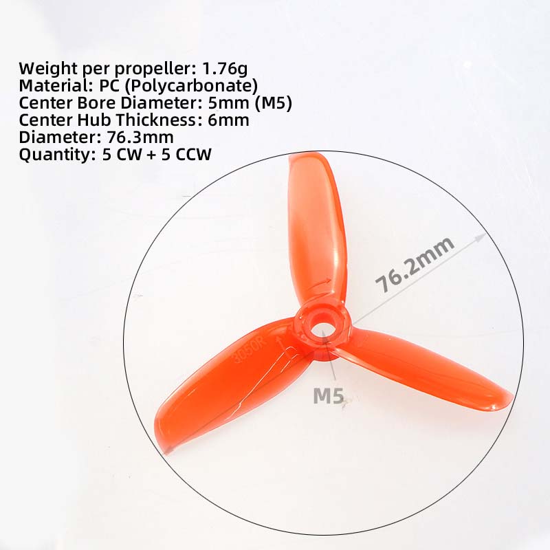 3050 3 Inch Propellers, 5CW 5C - Fpv Drone Motor recension och pris